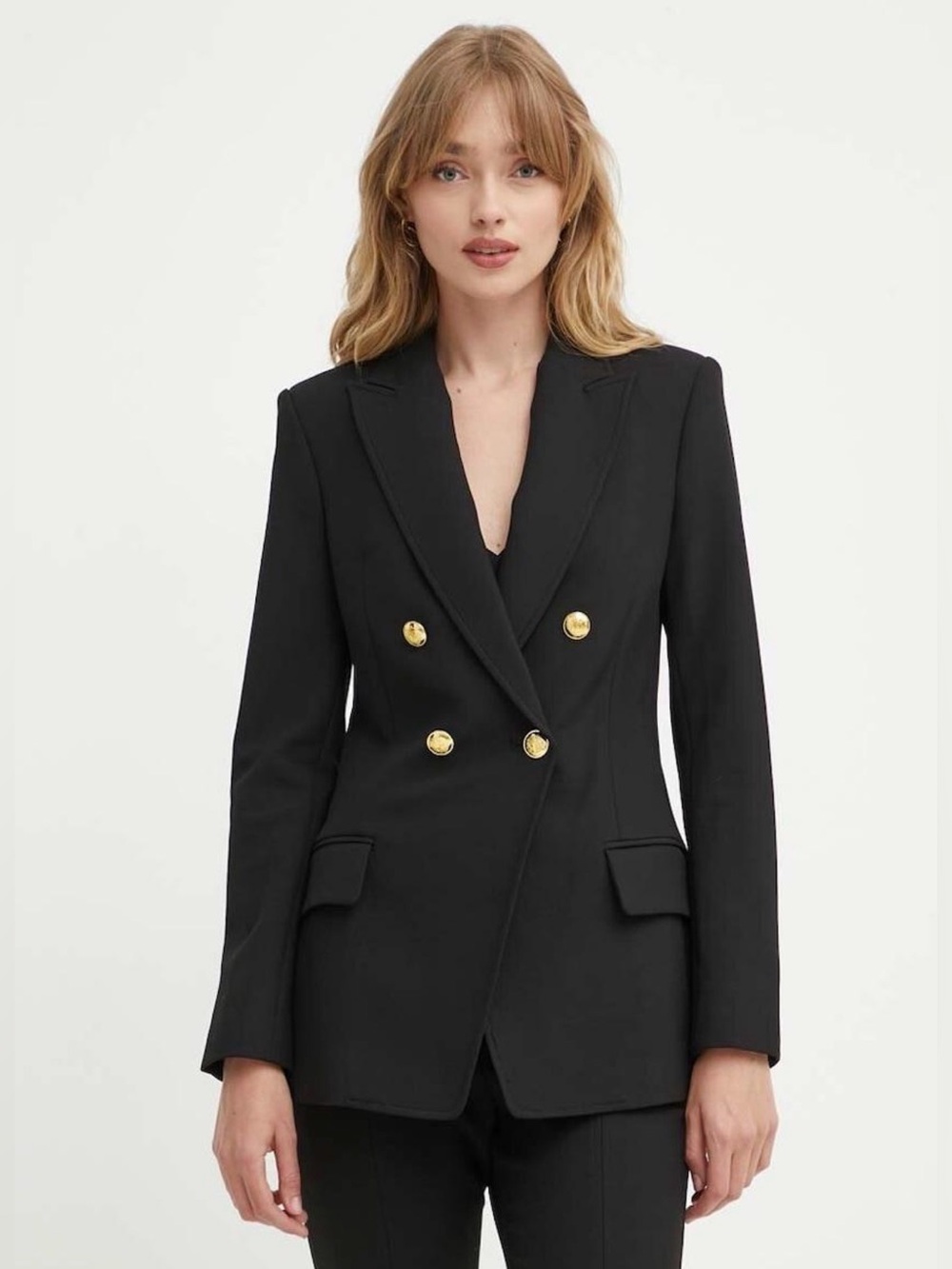 A.L.C. Sedgwick II Black Double Breasted Gold Button Blazer Size 0